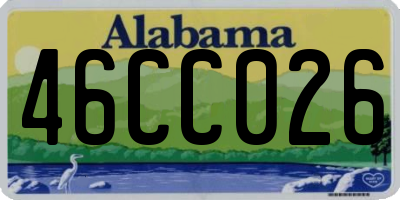 AL license plate 46CC026