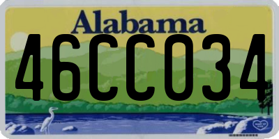 AL license plate 46CC034