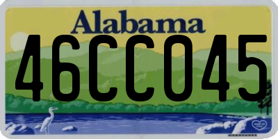 AL license plate 46CC045