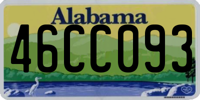 AL license plate 46CC093