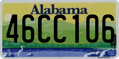 AL license plate 46CC106