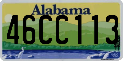 AL license plate 46CC113