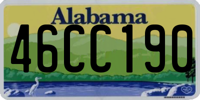 AL license plate 46CC190