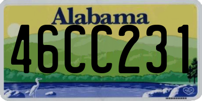 AL license plate 46CC231