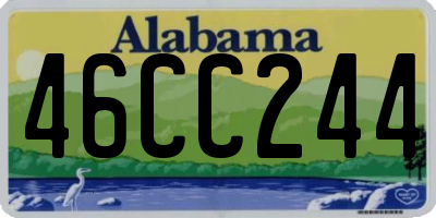 AL license plate 46CC244