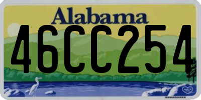 AL license plate 46CC254