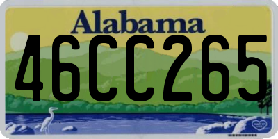 AL license plate 46CC265