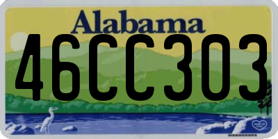 AL license plate 46CC303