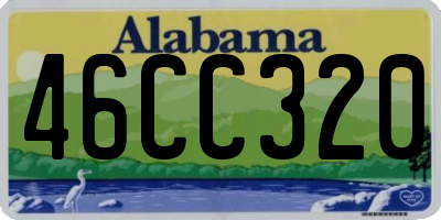 AL license plate 46CC320