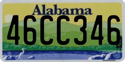 AL license plate 46CC346