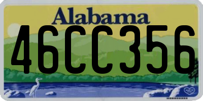 AL license plate 46CC356