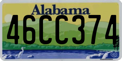 AL license plate 46CC374