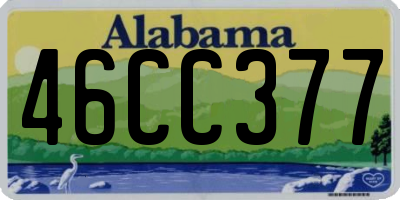 AL license plate 46CC377