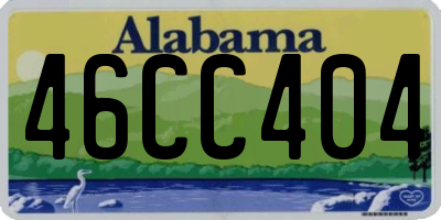 AL license plate 46CC404