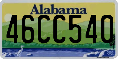 AL license plate 46CC540