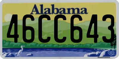 AL license plate 46CC643