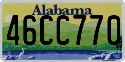 AL license plate 46CC770