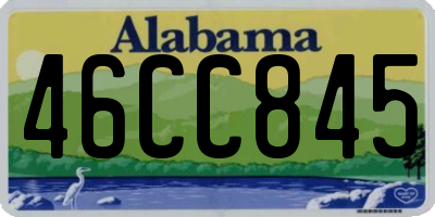 AL license plate 46CC845
