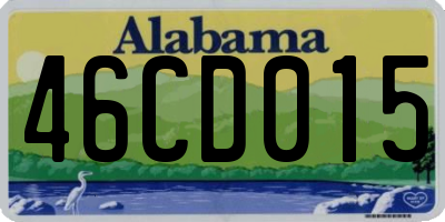 AL license plate 46CD015