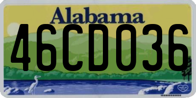 AL license plate 46CD036