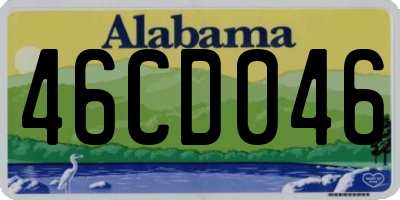 AL license plate 46CD046