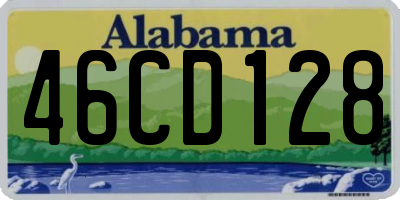 AL license plate 46CD128
