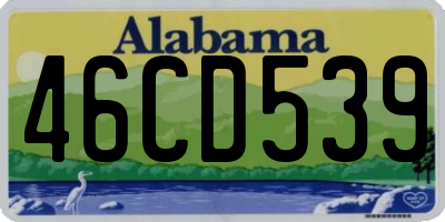 AL license plate 46CD539