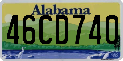 AL license plate 46CD740