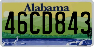 AL license plate 46CD843