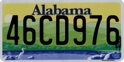 AL license plate 46CD976