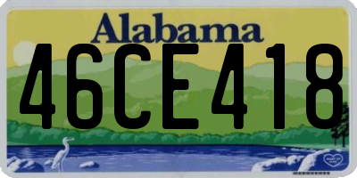 AL license plate 46CE418