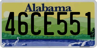 AL license plate 46CE551
