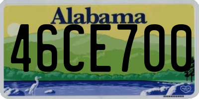 AL license plate 46CE700