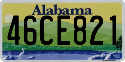AL license plate 46CE821