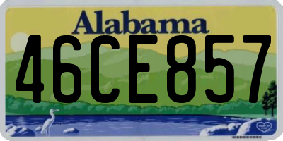 AL license plate 46CE857