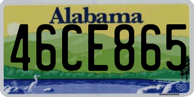 AL license plate 46CE865