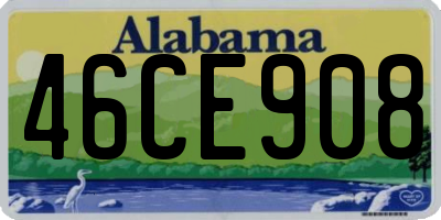 AL license plate 46CE908