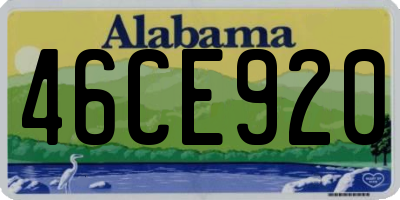 AL license plate 46CE920