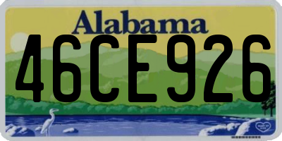 AL license plate 46CE926