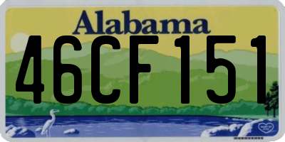 AL license plate 46CF151