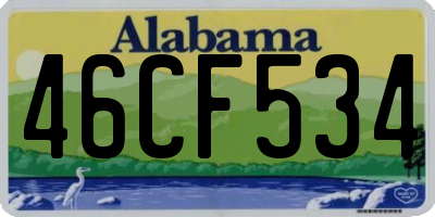 AL license plate 46CF534