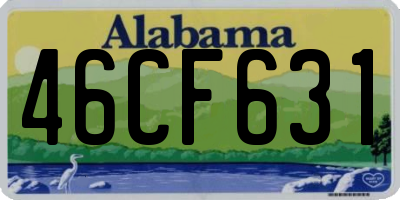 AL license plate 46CF631