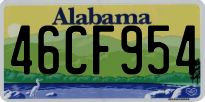 AL license plate 46CF954