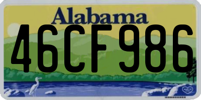 AL license plate 46CF986