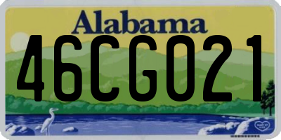 AL license plate 46CG021