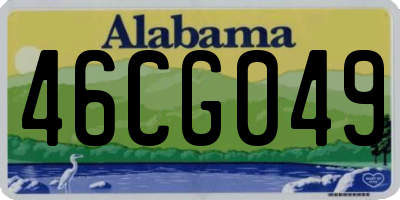AL license plate 46CG049