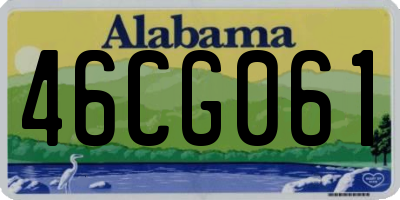 AL license plate 46CG061