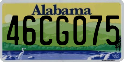 AL license plate 46CG075