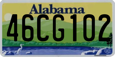 AL license plate 46CG102