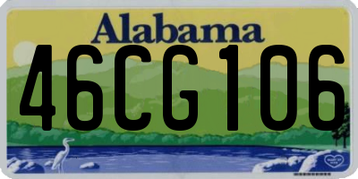 AL license plate 46CG106
